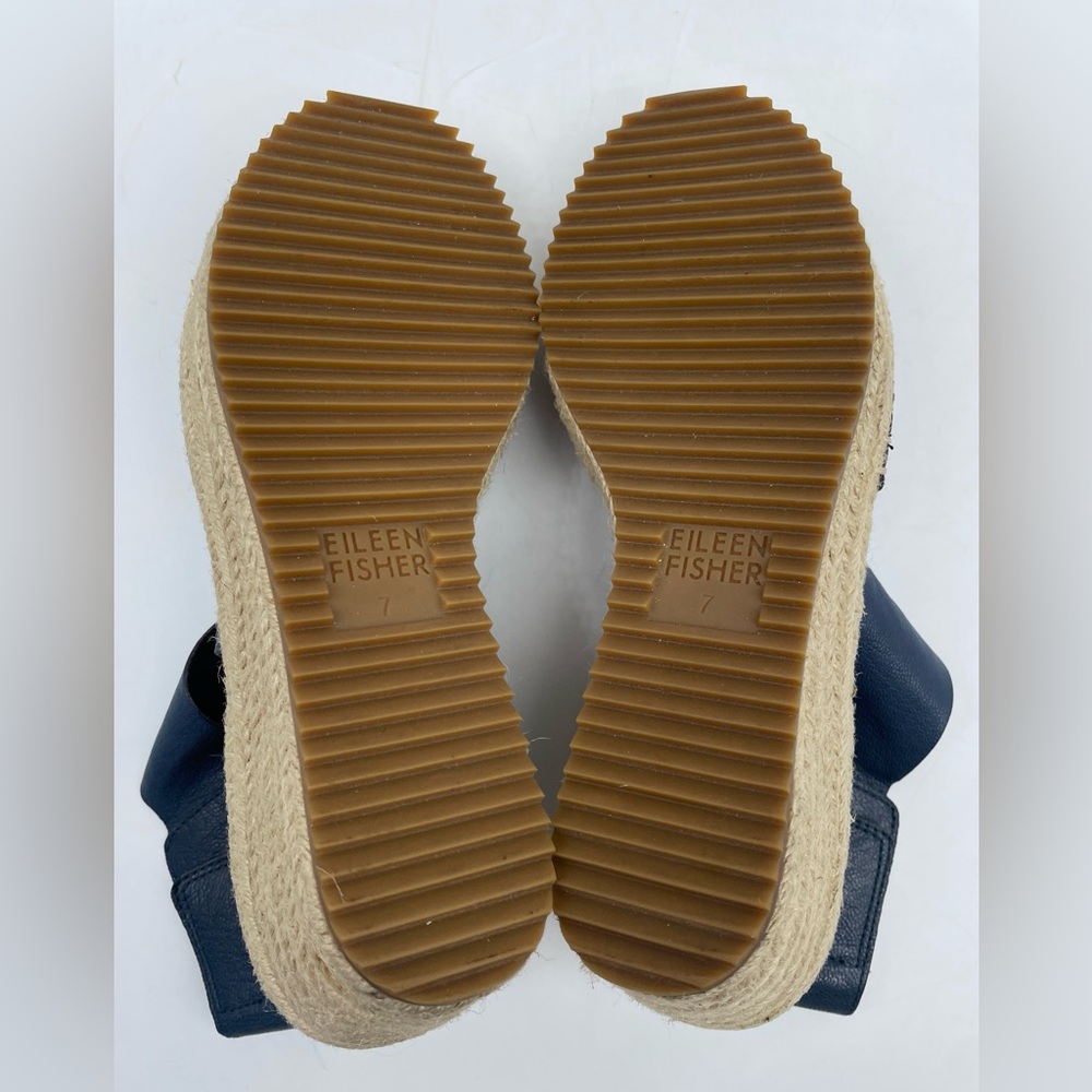 Eileen Fisher Willow Espadrille Wedge Sandals. Size 7 - Picture 7 of 9